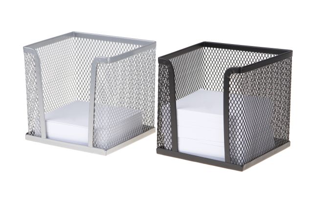 Pojemnik na karteczki srebrny NET